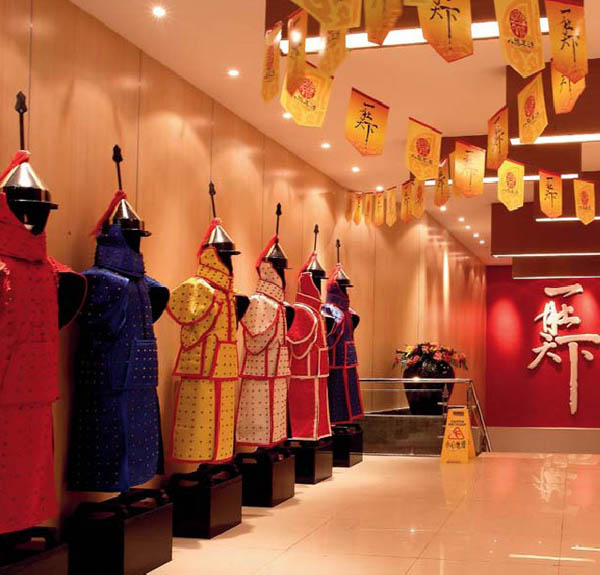 特色文化主題酒店餐廳設計  八旗羊湯石家莊店設計欣賞