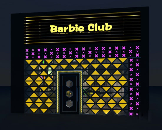 Barbie Club酒吧設計圖  為女性專設的酒吧設計欣賞