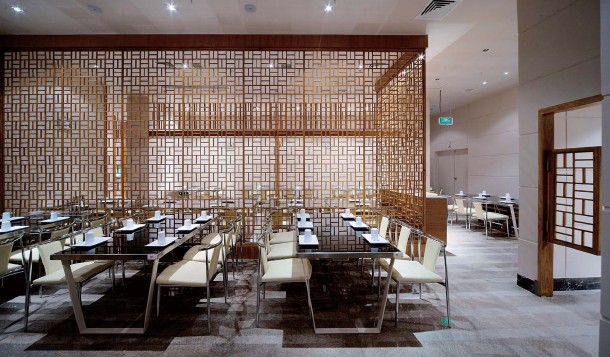 簡約素雅的新中式酒店餐廳設計欣賞