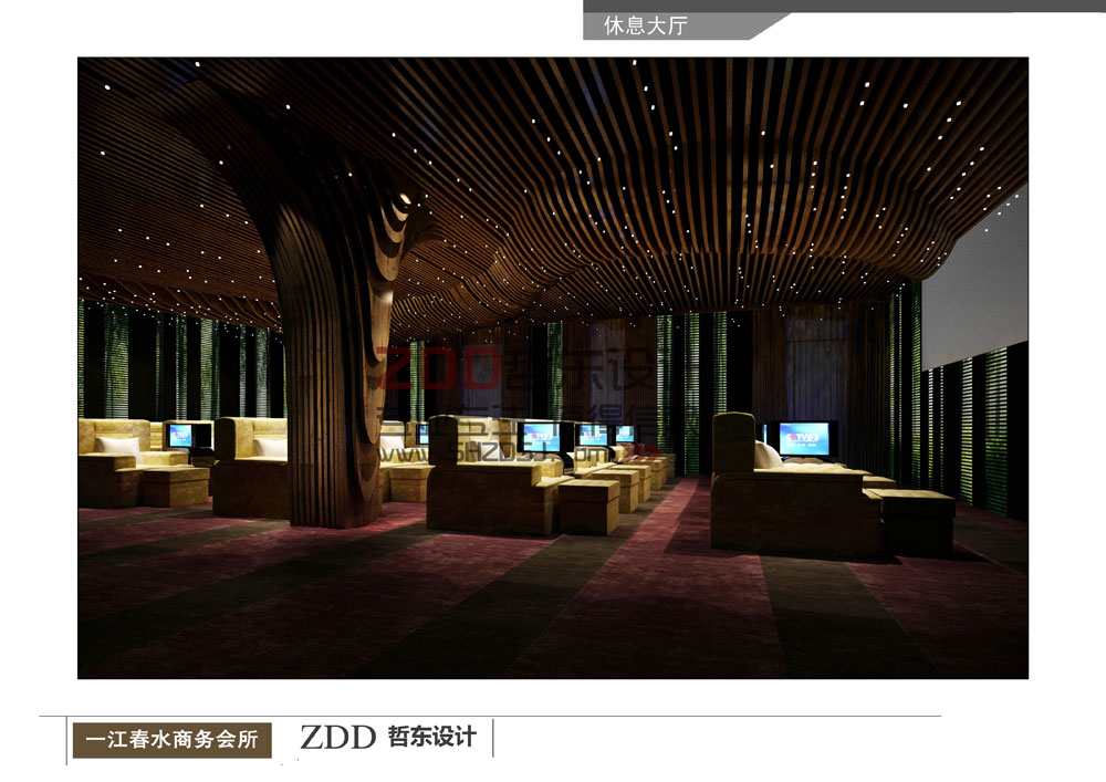 河南·滎陽一江春水洗浴會所休息室設計